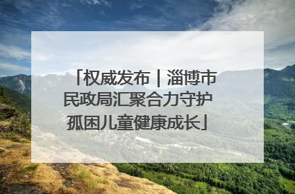 权威发布｜淄博市民政局汇聚合力守护孤困儿童健康成长