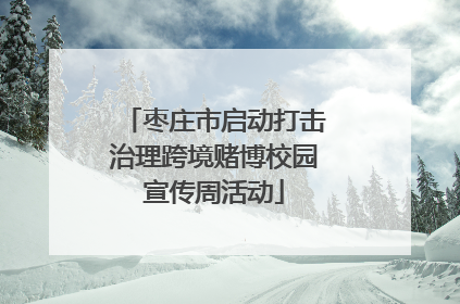 枣庄市启动打击治理跨境赌博校园宣传周活动