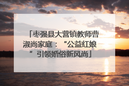 枣强县大营镇教师曹淑尚家庭：“公益红娘”引领婚俗新风尚