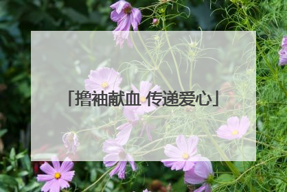 撸袖献血 传递爱心