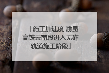 施工加速度 渝昆高铁云南段进入无砟轨道施工阶段
