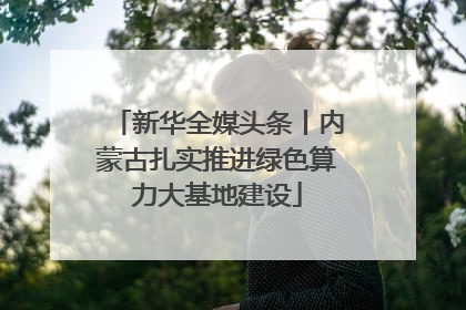 新华全媒头条丨内蒙古扎实推进绿色算力大基地建设