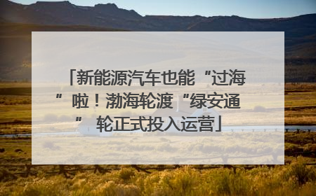 新能源汽车也能“过海”啦！渤海轮渡“绿安通” 轮正式投入运营