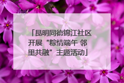 昆明同德锦江社区开展“粽情端午 邻里共融”主题活动