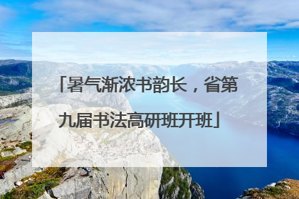 暑气渐浓书韵长，省第九届书法高研班开班