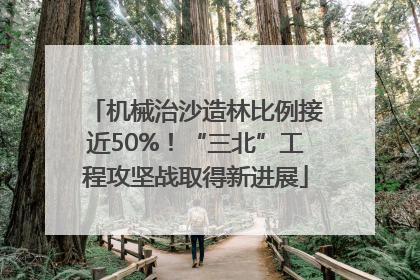 机械治沙造林比例接近50%！“三北”工程攻坚战取得新进展