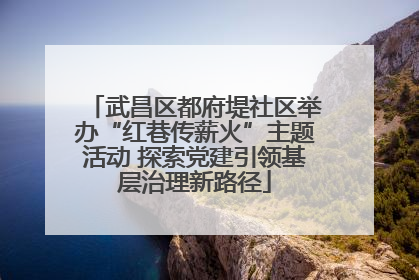 武昌区都府堤社区举办“红巷传薪火”主题活动 探索党建引领基层治理新路径
