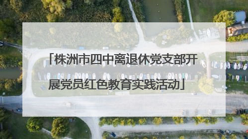 株洲市四中离退休党支部开展党员红色教育实践活动
