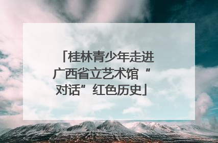 桂林青少年走进广西省立艺术馆“对话”红色历史