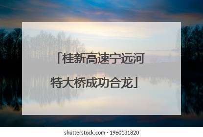 桂新高速宁远河特大桥成功合龙