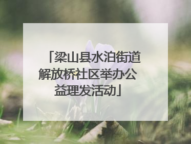 梁山县水泊街道解放桥社区举办公益理发活动