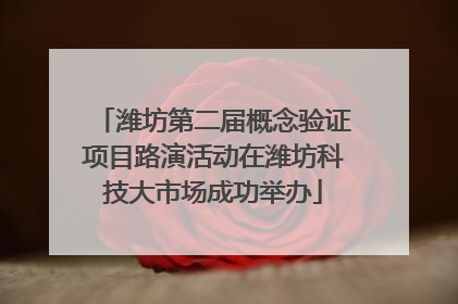 潍坊第二届概念验证项目路演活动在潍坊科技大市场成功举办