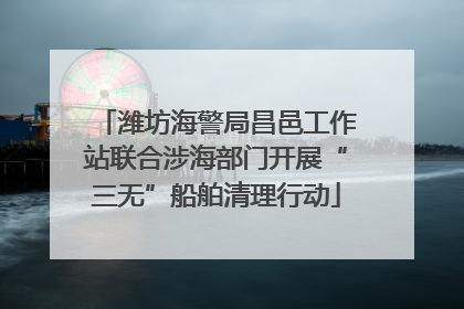 潍坊海警局昌邑工作站联合涉海部门开展“三无”船舶清理行动