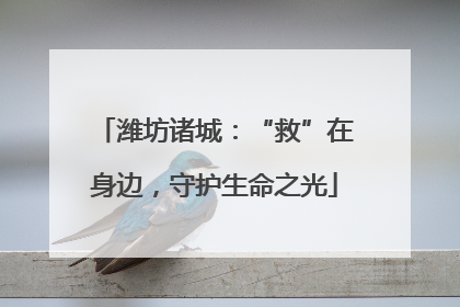 潍坊诸城：“救”在身边，守护生命之光