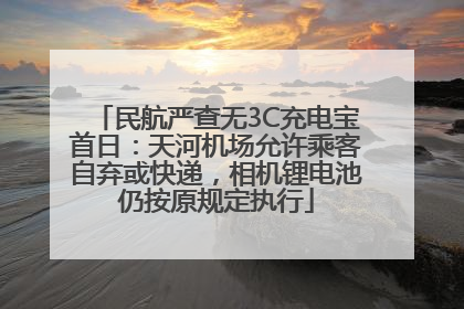 民航严查无3C充电宝首日：天河机场允许乘客自弃或快递，相机锂电池仍按原规定执行