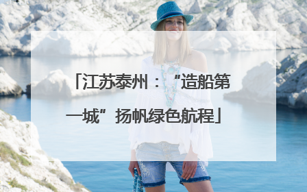 江苏泰州：“造船第一城”扬帆绿色航程