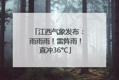 江西气象发布：雨雨雨！雷阵雨！直冲36°C