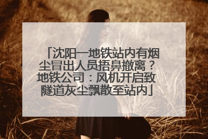 沈阳一地铁站内有烟尘冒出人员捂鼻撤离？地铁公司：风机开启致隧道灰尘飘散至站内