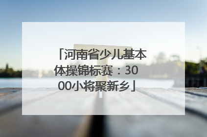 河南省少儿基本体操锦标赛：3000小将聚新乡