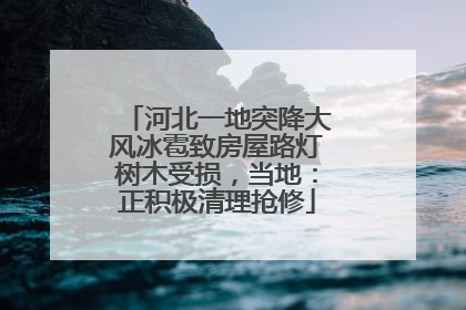 河北一地突降大风冰雹致房屋路灯树木受损，当地：正积极清理抢修