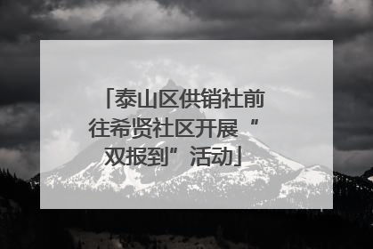 泰山区供销社前往希贤社区开展“双报到”活动