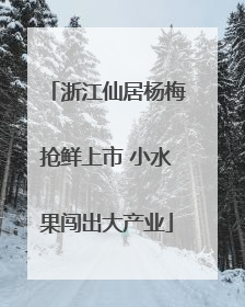 浙江仙居杨梅抢鲜上市 小水果闯出大产业