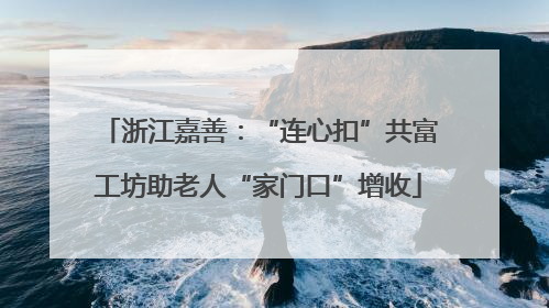 浙江嘉善：“连心扣”共富工坊助老人“家门口”增收