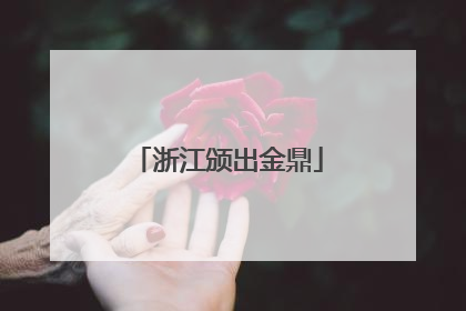浙江颁出金鼎