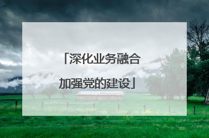 深化业务融合 加强党的建设