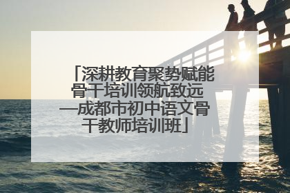 深耕教育聚势赋能 骨干培训领航致远—成都市初中语文骨干教师培训班