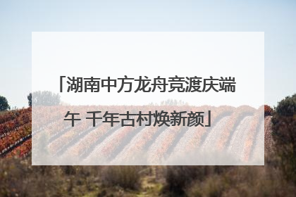 湖南中方龙舟竞渡庆端午 千年古村焕新颜