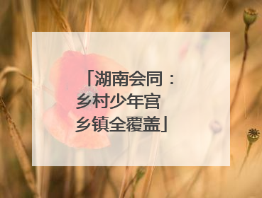 湖南会同：乡村少年宫 乡镇全覆盖
