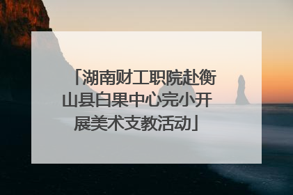 湖南财工职院赴衡山县白果中心完小开展美术支教活动