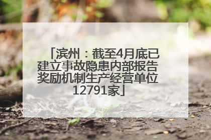 滨州：截至4月底已建立事故隐患内部报告奖励机制生产经营单位12791家