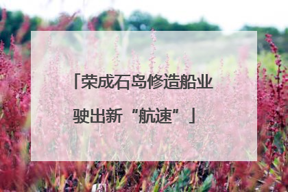 荣成石岛修造船业驶出新“航速”