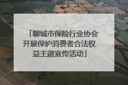 聊城市保险行业协会开展保护消费者合法权益主题宣传活动