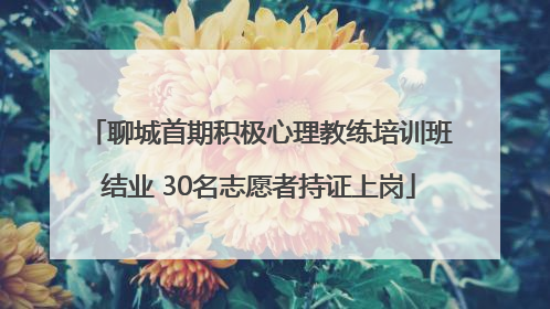聊城首期积极心理教练培训班结业 30名志愿者持证上岗