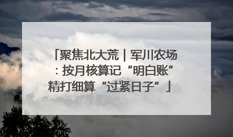 聚焦北大荒｜军川农场：按月核算记“明白账”精打细算“过紧日子”