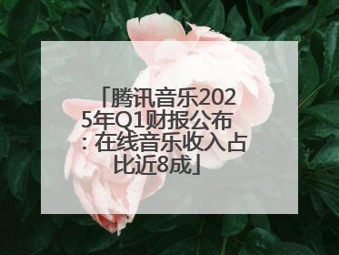 腾讯音乐2025年Q1财报公布：在线音乐收入占比近8成
