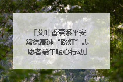 艾叶香囊系平安 常德高速“路灯”志愿者端午暖心行动