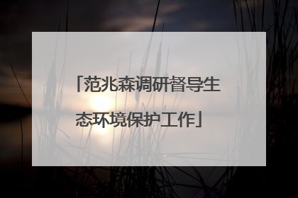 范兆森调研督导生态环境保护工作