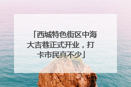 西城特色街区中海大吉巷正式开业，打卡市民真不少