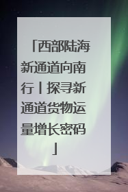 西部陆海新通道向南行丨探寻新通道货物运量增长密码