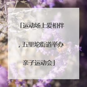 运动场上爱相伴，五里坨街道举办亲子运动会
