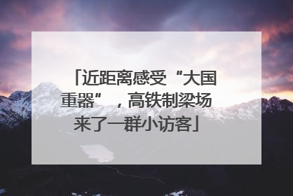 近距离感受“大国重器”，高铁制梁场来了一群小访客
