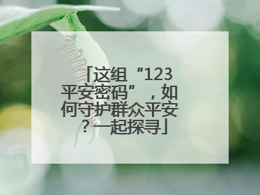 这组“123平安密码”，如何守护群众平安？一起探寻