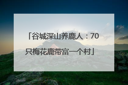 谷城深山养鹿人：70只梅花鹿带富一个村