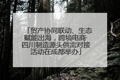 贸产协同联动、生态赋能出海，跨境电商·四川制造源头供需对接活动在成都举办