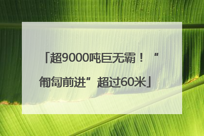 超9000吨巨无霸！“匍匐前进”超过60米