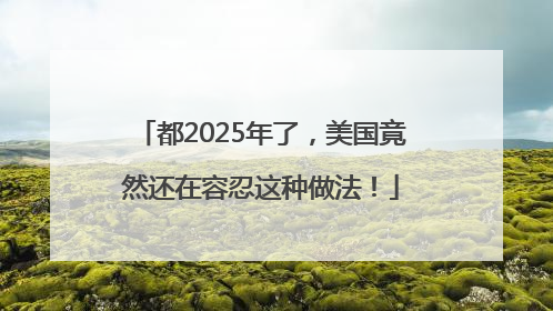 都2025年了，美国竟然还在容忍这种做法！